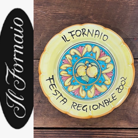 IL FORNAIO FESTA REGIONALE 2002 VINTAGE COLLECTIBLE ITALIAN PLATE - Picture 1 of 5